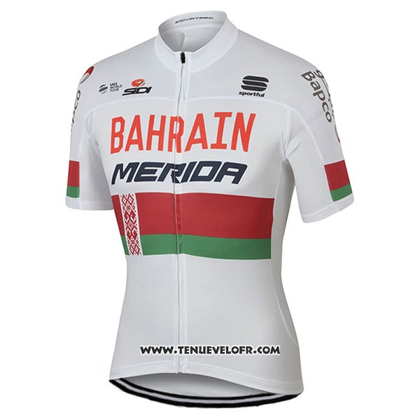 2017 Maillot Ciclismo Bahrain Merida Champion Bielorusso Manches Courtes et Cuissard